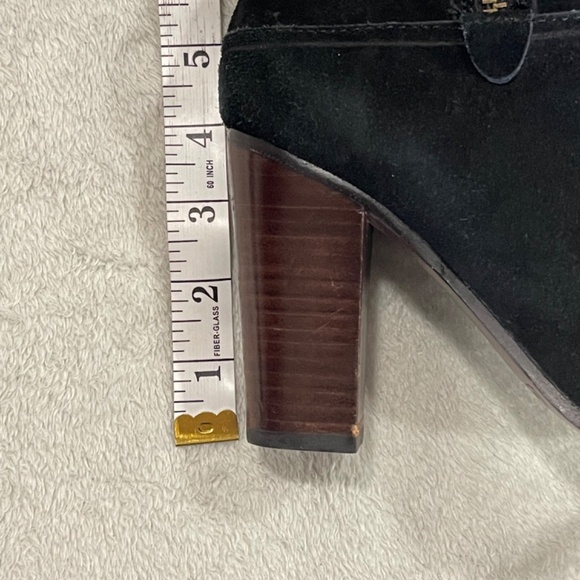 Coach Black Suede Therese Fringe Knee High Boots Size 7 - Picture 8 of 12